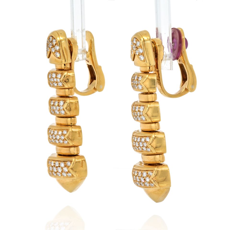 Bvlgari 18K Yellow Gold Celtica 2.00cts Earrings - The Back Vault