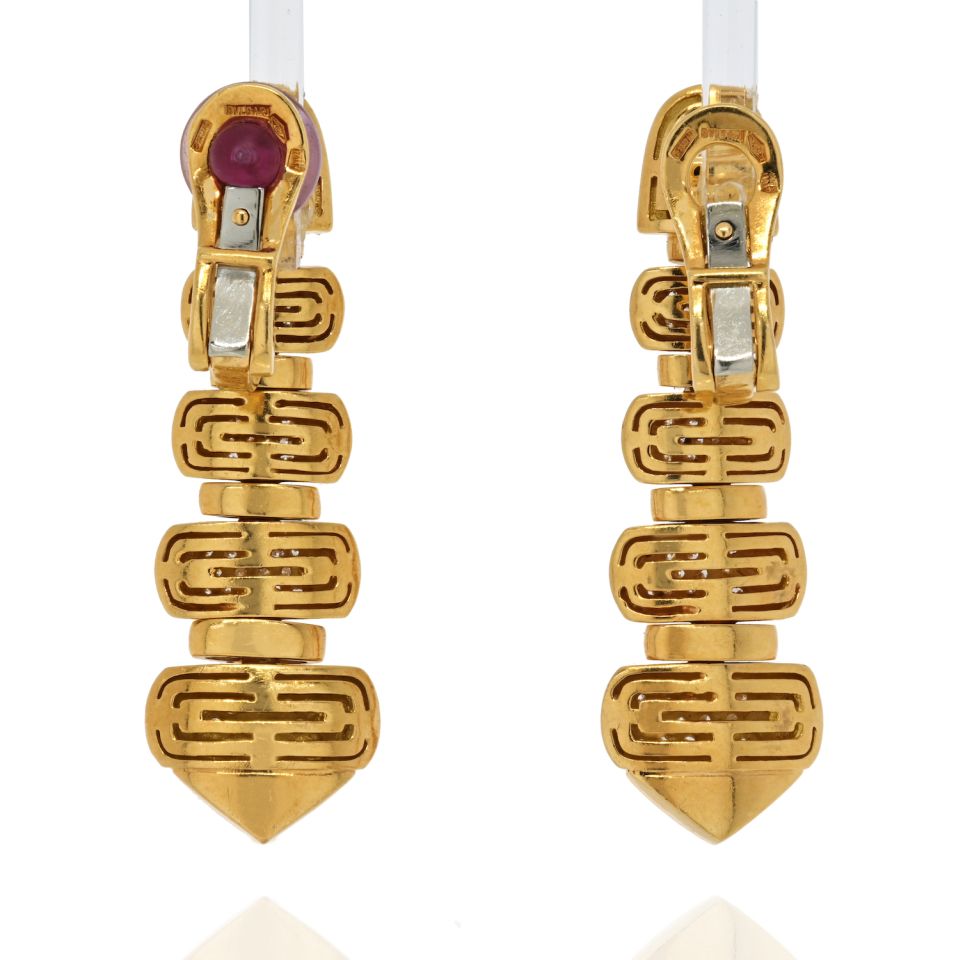 Bvlgari 18K Yellow Gold Celtica 2.00cts Earrings - The Back Vault