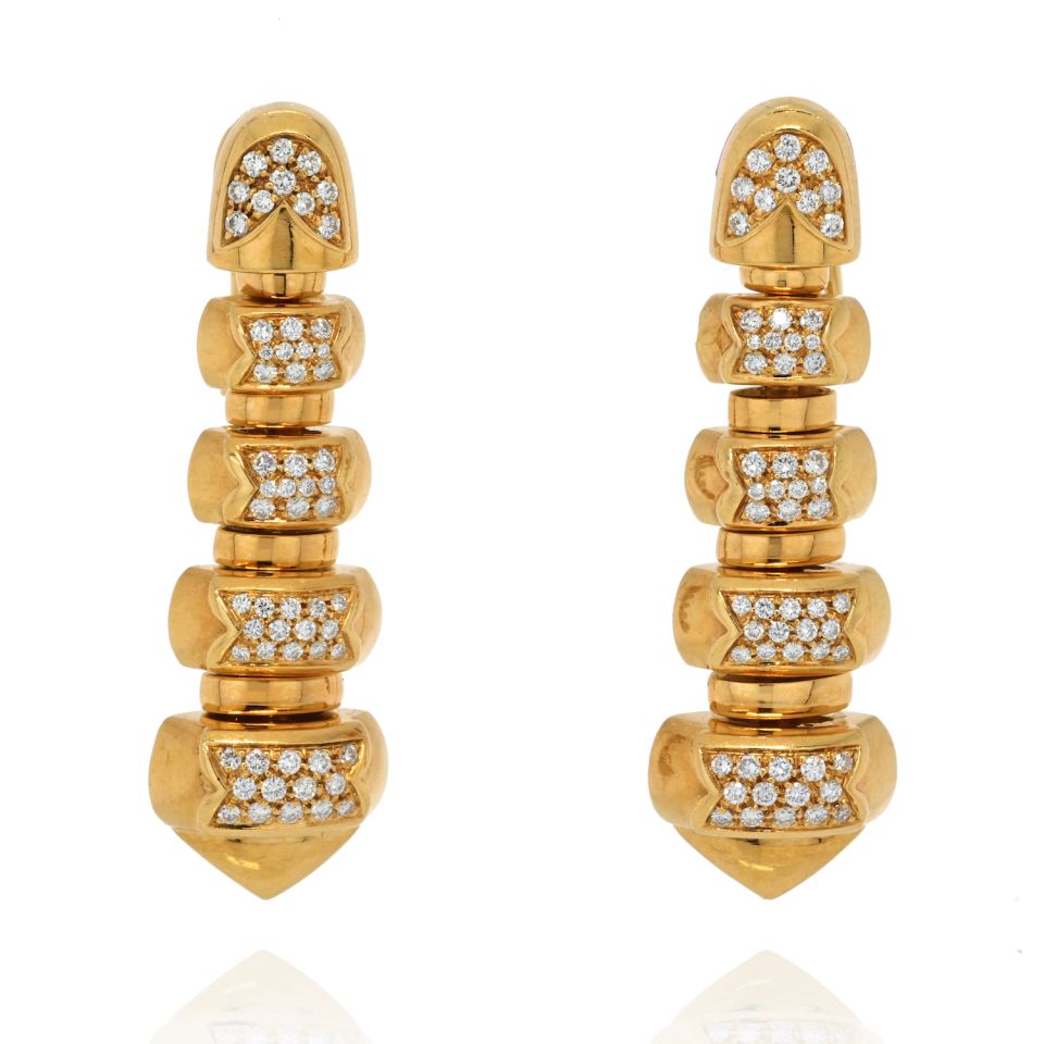 Bvlgari 18K Yellow Gold Celtica 2.00cts Earrings - The Back Vault