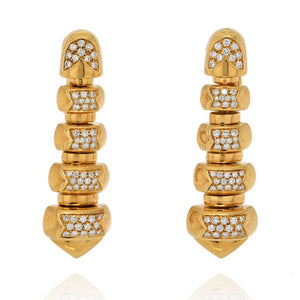 Bvlgari 18K Yellow Gold Celtica 2.00cts Earrings