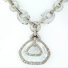 David Webb Platinum & 18K White Gold Carved Rock Crystal Diamond Necklace - The Back Vault