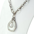 David Webb Platinum & 18K White Gold Carved Rock Crystal Diamond Necklace - The Back Vault