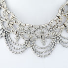 18K White Gold 60 Carat Cleopatra Diamond Bib Necklace - The Back Vault