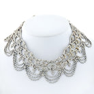 18K White Gold 60 Carat Cleopatra Diamond Bib Necklace - The Back Vault