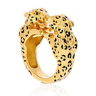 Cartier 18K Yellow Gold Double Panthere Ring - The Back Vault