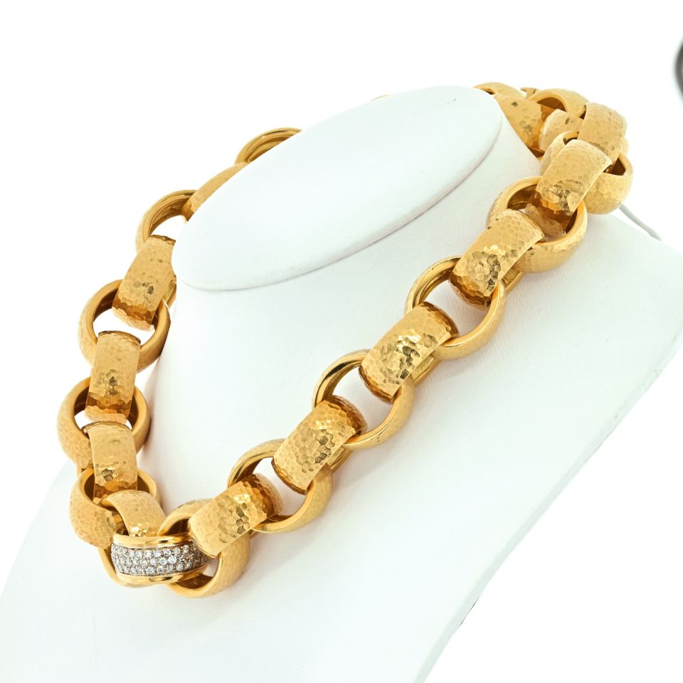 18K Yellow Gold Large Oversized Link Chain Necklace - The Back Vault