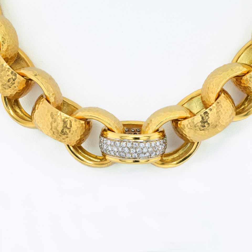 18K Yellow Gold Large Oversized Link Chain Necklace - The Back Vault