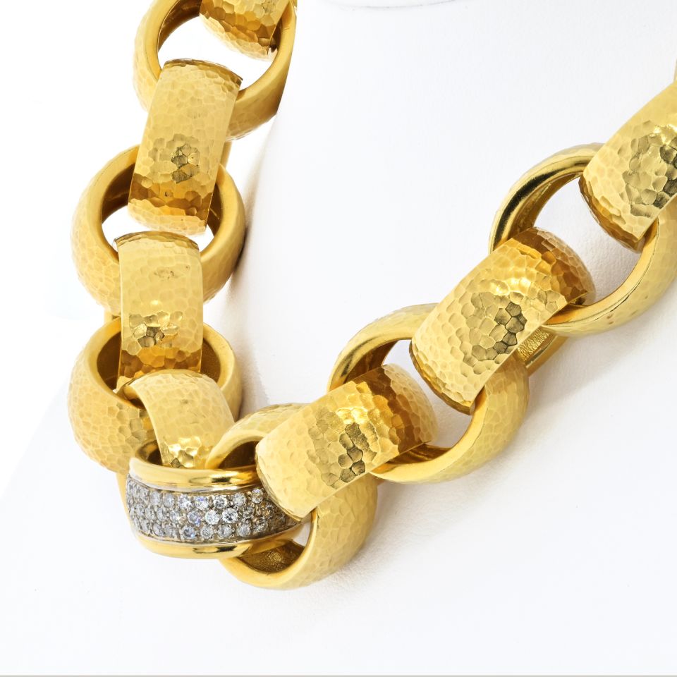 18K Yellow Gold Large Oversized Link Chain Necklace - The Back Vault