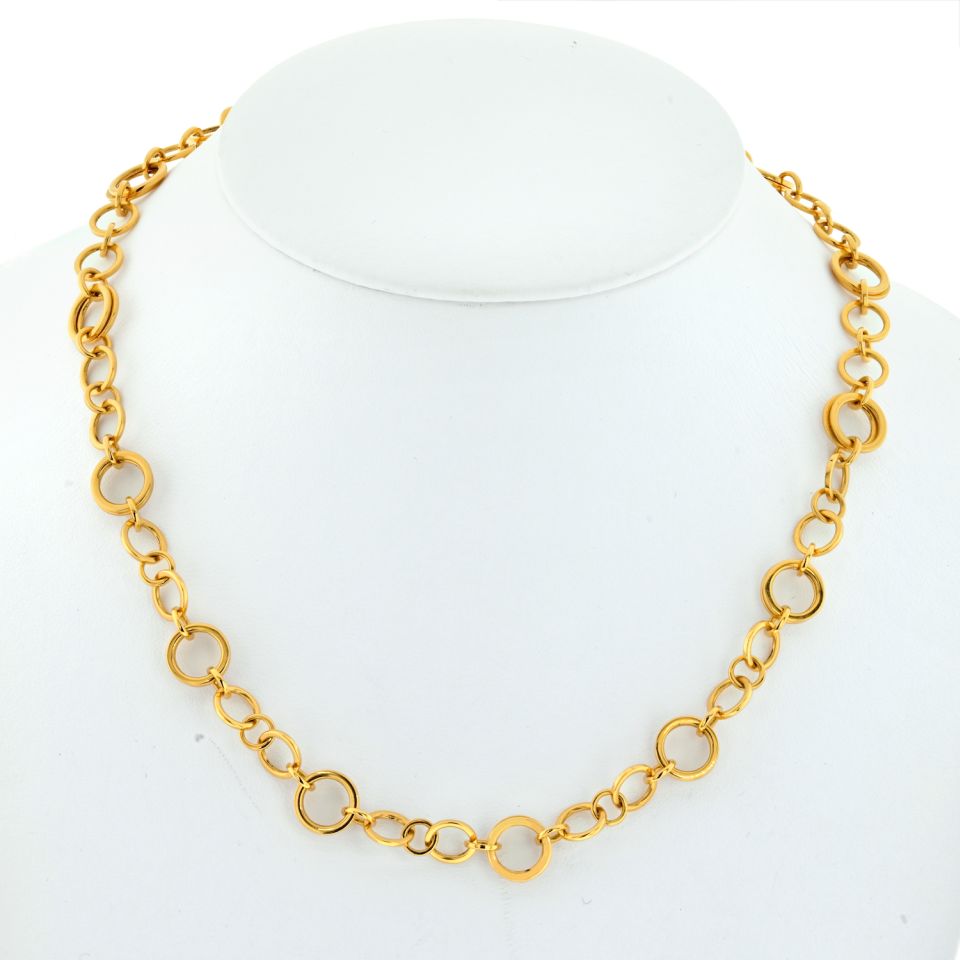 Tiffany & Co. 18K Yellow Gold Circular Link Chian Necklace - The Back Vault