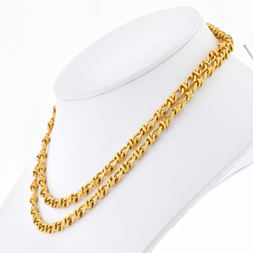 Tiffany & Co. 18K Yellow Gold Long Link Chain Vintage Necklace - The Back Vault