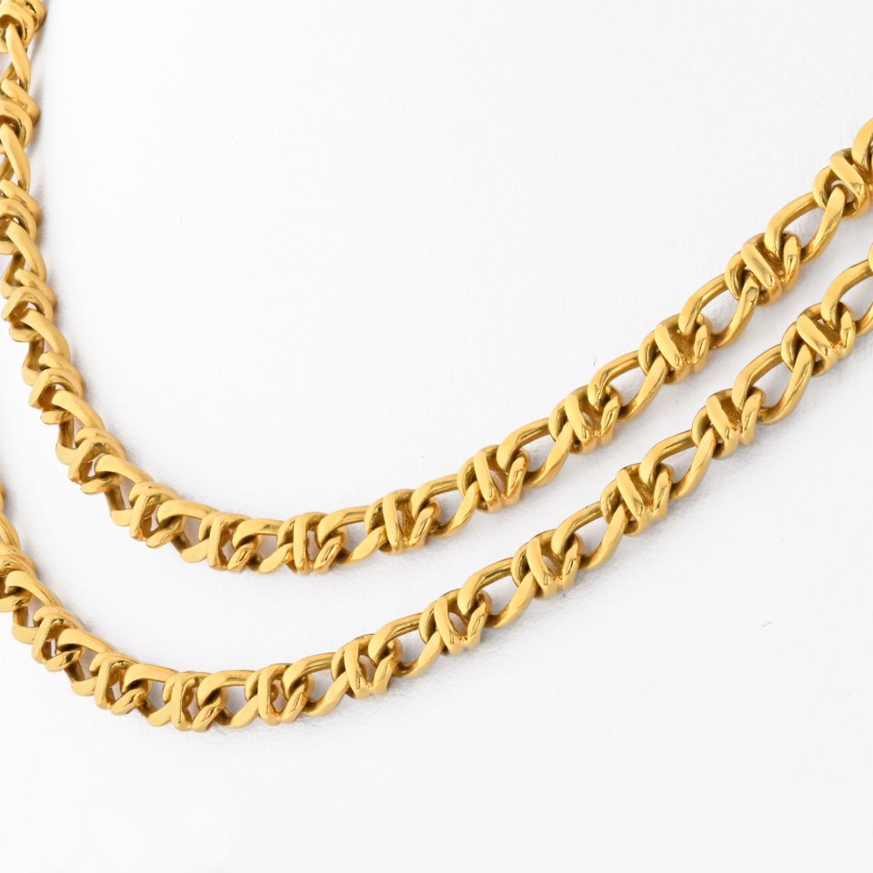 Tiffany & Co. 18K Yellow Gold Long Link Chain Vintage Necklace - The Back Vault