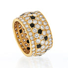 Cartier 18K Yellow Gold Nigeria Onyx And White Diamonds Ring - The Back Vault