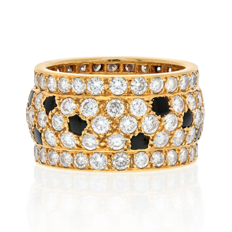 最旬トレンドパンツ Nigeria Gold Yellow 18K Cartier Onyx Ring Diamonds White And イエローゴールド