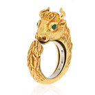 David Webb 18K Yellow Gold 1970's Vintage Bull Ring - The Back Vault