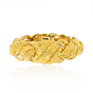 David Webb 18K Yellow Gold Woven Rope Bracelet