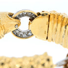 18K Yellow Gold Ram With White And Black Enamel Horns Bracelet - The Back Vault