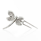 18K White Gold 2.50cts Diamond Dragonfly Brooch - The Back Vault