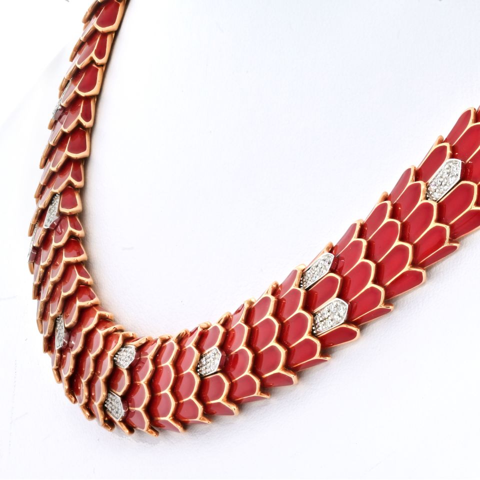Cartier - Juste Un Clou 18K Rose Gold Diamond Chain 35 inch Necklace