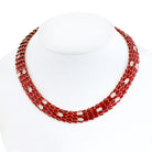 Roberto Coin 18K Rose Gold Red Enamel Diamond Necklace - The Back Vault