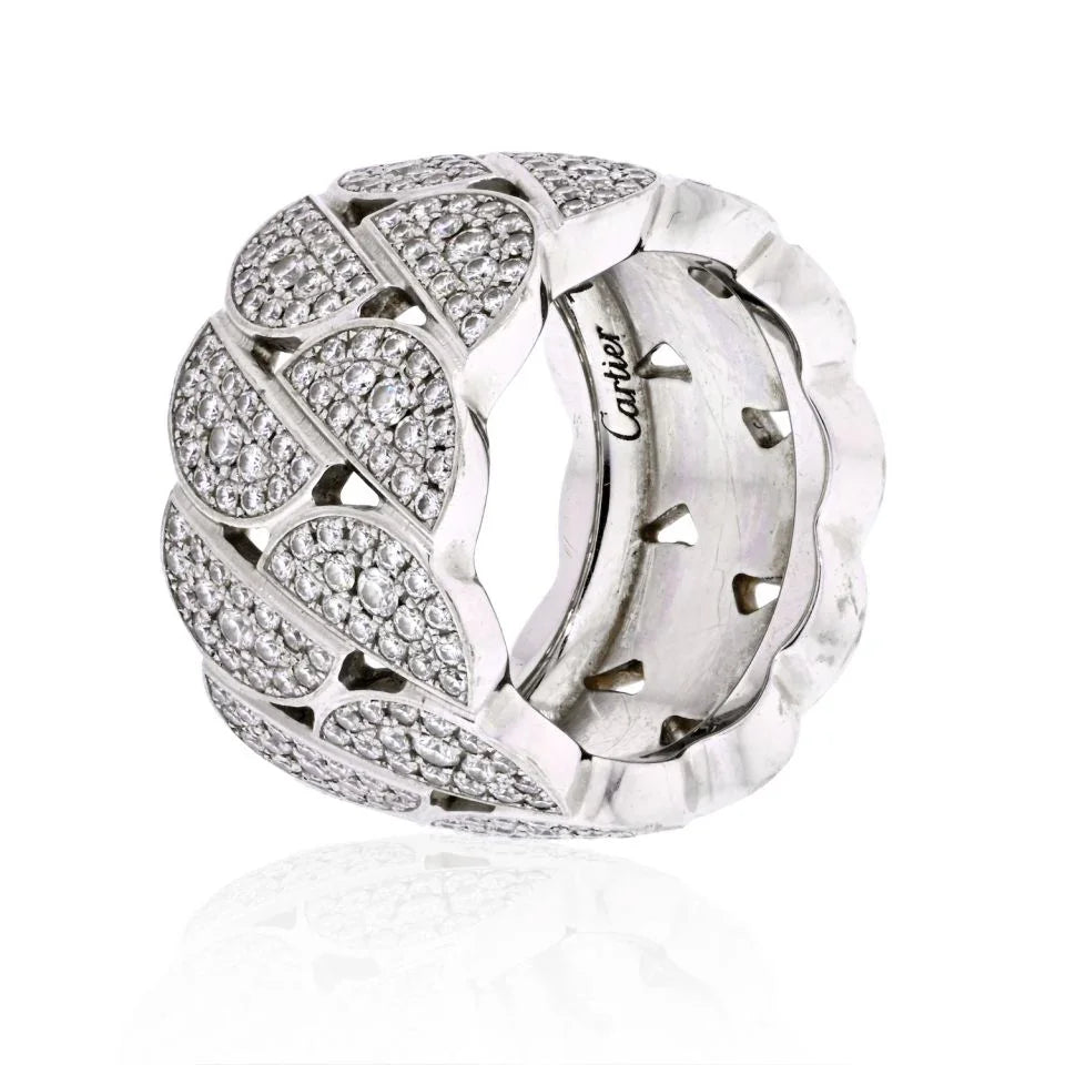Cartier 18K White Gold La Dona Diamond EU 51 Ring – The Back Vault