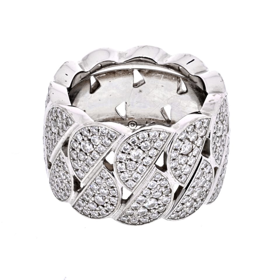 Cartier 18K White Gold La Dona Diamond EU 51 Ring - The Back Vault