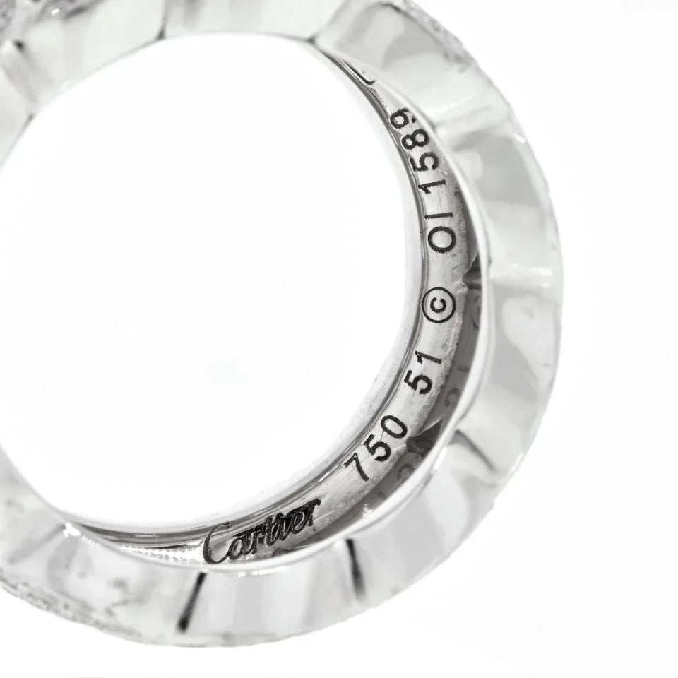 Cartier 18K White Gold La Dona Diamond EU 51 Ring – The Back Vault