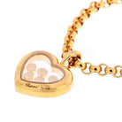 Chopard 18K Yellow Gold 5 Floating Diamond Heart Necklace - The Back Vault