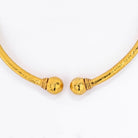 Lalaounis 18K Yellow Gold Textured Collar Torque Necklace - The Back Vault