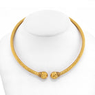 Lalaounis 18K Yellow Gold Textured Collar Torque Necklace - The Back Vault