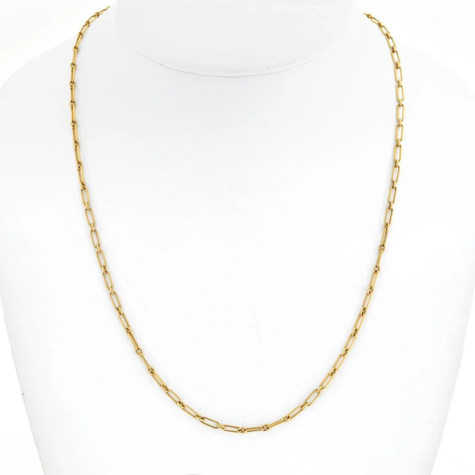 Cartier チェーンネックレス 18k ゴールド Cartier 18K Yellow Gold 26 inches Chain Necklace – The Back Vault