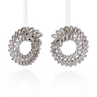 Platinum 30 Carat Marquise Diamond Swirl Earrings - The Back Vault