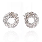 Platinum 30 Carat Marquise Diamond Swirl Earrings - The Back Vault