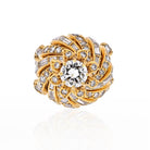 Sterle Paris 18K Yellow Gold 7.00ct Floral Diamond Ring - The Back Vault