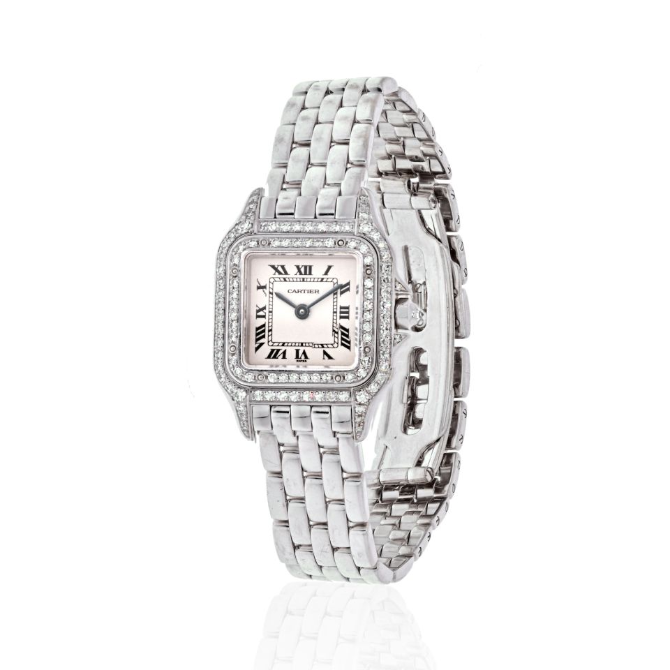 Cartier panthere watch with diamonds sale