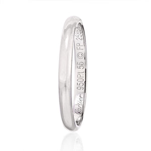 Cartier Platinum Model 1895 Ladies Dome Wedding Ring