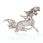 Platinum Art Deco Diamond Dragon 27.50cttw Brooch - The Back Vault