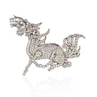 Platinum Art Deco Diamond Dragon 27.50cttw Brooch - The Back Vault