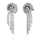 Platinum 52 Carat Elaborate Diamond Wataerfall Fountan Earrings - The Back Vault