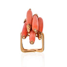 Sterle 18K Yellow Gold Elongated Multi Coral Estate Ring - The Back Vault