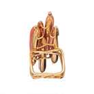 Sterle 18K Yellow Gold Elongated Multi Coral Estate Ring - The Back Vault