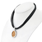 Bvlgari Diamond Tondo Fire Flame On A Black Cord Necklace - The Back Vault