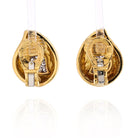 David Webb Platinum & 18K Yellow Gold Paisley Diamond Earrings - The Back Vault