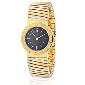 Bvlgari 18K Yellow Gold Tubogas Round Dial Women Watch