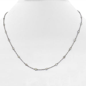 Platinum 3.42cts Diamonds by the Yard Necklace