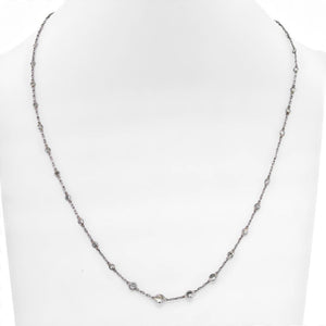 Platinum 4.18cts Diamonds by the Yard Necklace