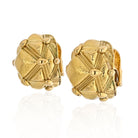 David Webb 18K Yellow Gold Geodesic Earrings - The Back Vault