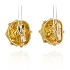 David Webb 18K Yellow Gold Geodesic Earrings - The Back Vault