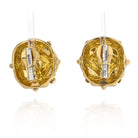 David Webb 18K Yellow Gold Geodesic Earrings - The Back Vault