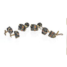 David Webb Yellow Gold Black Panther Mens Suit Set Cuff Links - The Back Vault