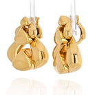 Marina B. 18K Yellow Gold Brushed Finish Door Knockers Earrings - The Back Vault